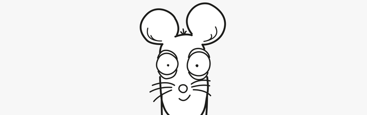 Quipster Mouse Character with Cheese